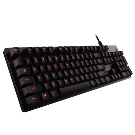 Logitech (g) g413 teclado mecânico com fio, tamanho completo, teclado retroiluminado, de alumínio, para alimentação de galinha, preto