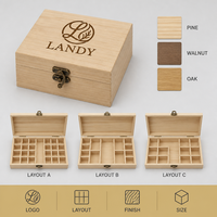 Boîte à huiles essentielles en bois personnalisée de luxe avec logo, 25 emplacements, grande capacité, étui de rangement pour aromathérapie pour flacons de 5 ml, 15 ml, 100 ml