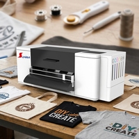 Machine DTF Sunika A3 F1080 sans PC, agitateur de poudre, film PET, pour petites entreprises, IA, garantie 1 an, impression sans fil, encre blanche