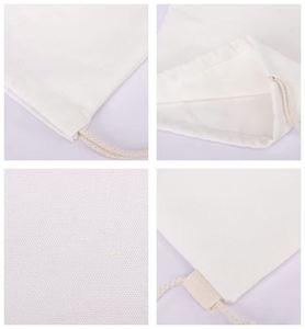 Wholesale Luxury Custom Logo Plain Cotton <b>Drawstring</b> Bag Eco Friendly Carry Sport Gift <b>Backpack</b> Promotional - Product Image 4