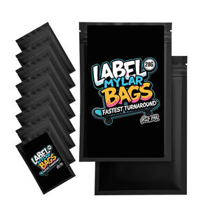Sacs Mylar personnalisés anti-odeur et résistants aux enfants pour bonbons, lait et aliments pour animaux de compagnie, formats 3.5g, 7g, 14g, 28g, type pochette stand-up - Product Image 2