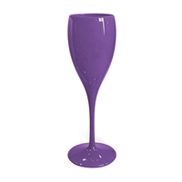Verre à champagne incassable en plastique coloré personnalisé verres à vin en acrylique de fête