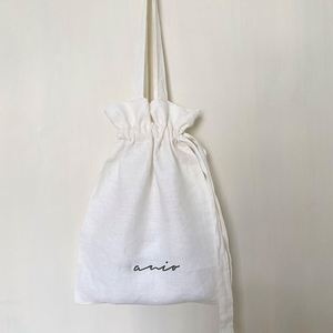 Hot Selling Cotton Muslin <b>Drawstring</b> <b>Pouch</b> Customized Logo Printing Cotton Dust <b>Pouch</b> With Tote - Product Image 3