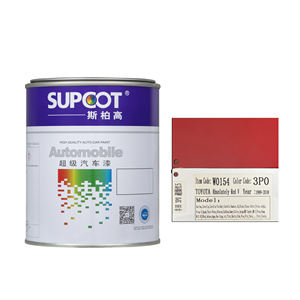 Peinture de finition automobile industrielle acrylique W0154 2K, revêtement liquide rouge pour application au pistolet de pulvérisation automobile - Product Image 2