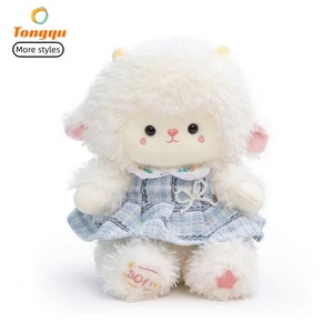 Peluche Mouton Mignon en Jupe à Carreaux, Vente Directe Usine, Poupée en Peluche Agneau, Compagnon de Sommeil, Oreiller, Cadeau d'Anniversaire pour Enfants - Product Image 1