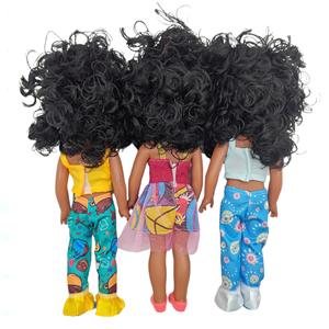 Muñecas Negras de Vinilo y Silicona para Niñas Afroamericanas de 32 cm con Pelo Rizado, Juguete de Moda Personalizado al por Mayor 2024 - Product Image 6