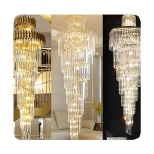 Luminária pendente de cristal luxuosa para casa, lustre de luxo com luzes de cristal, novo design, 2024, novidade