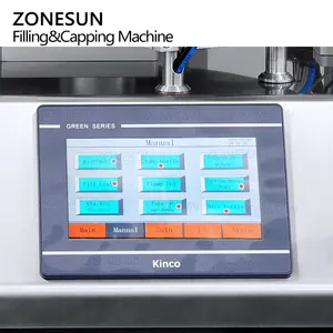 Machine Bottle Filler ZONESUN ZS-AFC16 Automatic Desktop Plastic Reagent Tube Solvent Ceramic Plunger Pump Liquid Test Tube Filling Capping Machine