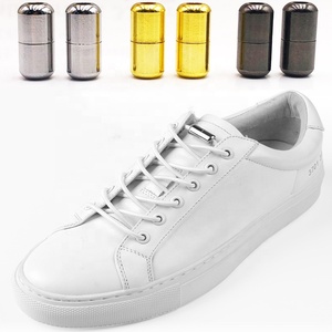 New Fashion Lazy No Tie Shoelaces Metal Capsule Pill Style Buckle Lock <strong>Elastic</strong> Shoe <strong>Laces</strong> - Product Image 2