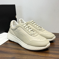 Chaussures de sport décontractées pour hommes en cuir pleine fleur de luxe, semelle antidérapante absorbant les chocs, chaussures de marche quotidiennes de haute qualité pour le travail