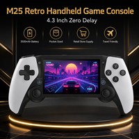 Konsol Game Genggam Retro M25 4.3 Inci Sistem Linux Pemutar Video Game Portabel untuk Hadiah Anak-Anak Hadiah Liburan