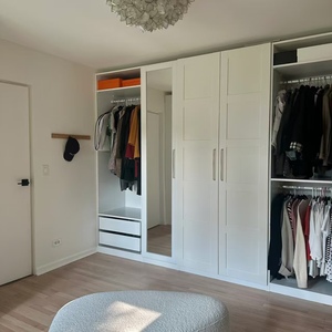 BALOM Custom Made Luxury Walk in Closet Built-in Solid Wood Soft Close Drawers LED Light OEM Direct Wholesale - Product Image 1