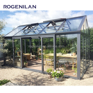 Maison préfabriquée en aluminium et verre de conception moderne ROGENILAN, véranda en aluminium et verre pour <span class=keywords><strong>jardin</strong></span>, maison, bureau, véranda - Product Image 6