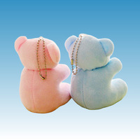 Cadeau d'entreprise personnalisé, porte-clés en peluche doux et léger, t-shirt, logo d'ours, forme 3D, vente en gros