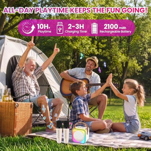 Ali Baba for Karaoke <b>Speaker</b> Set <b>with</b> LED <b>Microphone</b> Woofer for Outdoor Use & Holiday Entertaining Fun Add-On Gifting - Product Image 4