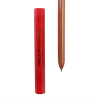 O & Q Stylo à bille de Noël assorti avec capuchon hexagonal long 0.7mm Bleu Noir Acrylique Plastique Stylo enfant Fournisseur OEM/ODM