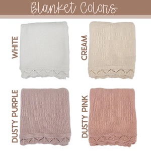 Vente en gros de couverture tricotée au crochet 100% coton doux <span class=keywords><strong>pour</strong></span> bébé en dentelle couverture en tricot <span class=keywords><strong>pour</strong></span> bébé de couleur personnalisée <span class=keywords><strong>pour</strong></span> la broderie - Product Image 2