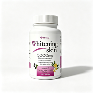 Capsules de Glutathion Marque Blanche 5000mg Éclaircissement de la Peau Taches Brunes Hyperpigmentation Anti-Âge Vitamine C Citron Mûrier OEM - Product Image 1