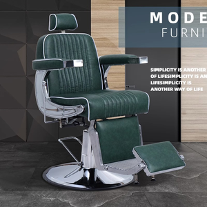 Factory-Supplied Modern Custom Color Leather Round Bottom Salon Furniture Recliner <b>Chair</b> Large Hydraulic Pump Barber <b>Chair</b> - Product Image 5