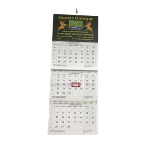 100% Return Policy Custom Offset Printing Company Ads Promotion 3 Folds 3 Month Wall Calendar 2022