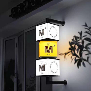 Tùy chỉnh sạc ngoài trời dẫn đèn sàn, bốn mặt hiển thị xoay hộp Đèn, thế hệ đầu tiên đèn quảng cáo - Product Image 3