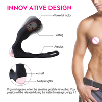 Masturbateur en silicone rechargeable par USB Masseur de prostate Vibrateur anal muet à 10 vitesses Jouets sexuels pour adultes pour hommes
