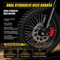 Moto électrique haute vitesse Sykeruns X5 3000W pour adultes, E-Moto tout-terrain pour activités cross-country, type Dirt Bike pour adultes