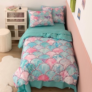 Écailles de <span class=keywords><strong>poisson</strong></span> vert impression 3D taies d'oreiller en polyester taies d'oreiller Textiles de maison enfants housse de couette fournisseur - Product Image 1