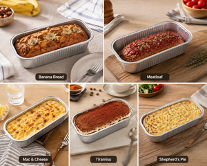 Assadeira Descartável de Alumínio 8x4 Polegadas, Recipiente Retangular de 20 oz para Serviço de Preparação de Refeições no Canadá, Preparação de Almoço para Escritório, Caixa de Alimentos Prateada - Product Image 2