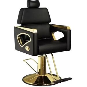 Nueva Silla de Barbero Ergonómica Reclinable de Cuero PU, Portátil, con Bomba Hidráulica, Reposapiés y Elevación Giratoria para Salón de Belleza o Estudio - Product Image 1