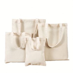 Lower Moq Wholesale Custom Print Logo Cheap <b>Reusable</b> <b>Shopping</b> <b>Bags</b> Plain White Blank Cotton Canvas Tote <b>Bag</b> - Product Image 1