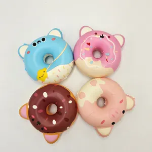 OEM Custom PU Foam Squishy Toy Donut Simulation Slow Rising Anti Stress Toys Squeeze squishy pu foam slow rising toy