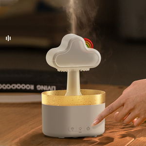 Oem 500ml xách tay mưa nhỏ giọt USB siêu âm tinh dầu đầy màu sắc ánh sáng ban đêm cầu vồng khuếch tán hương thơm cho Văn phòng Phòng ngủ khách sạn - Product Image 5