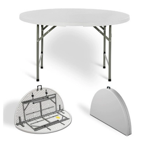 Mesas de comedor de boda baratas plegables de plástico blanco rectangular para fiesta - Product Image 6