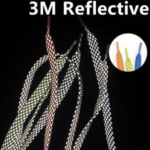 Lacets de chaussures plats réfléchissants en polyester de haute qualité de 8mm de large pour chaussures Yeezys - Product Image 3