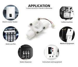 Sensor de fluxo de água POM de plástico de qualidade alimentar, interruptor do medidor de fluxo de água para dispensador de água, máquina de café 0.3-3L/min