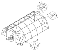 Contenedor de Envío Metálico de 12x6m, Carpa de Almacenamiento Resistente, Techo de Domo de Tela de PVC, Almacén con Cubierta Impermeable