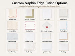 Printed Linen Napkins for Wedding Restaurant Hotel <b>Table</b> Setting - Product Image 6