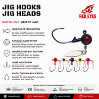 Échantillon Gratuit - Nouveau Style Leurre Spinner Jig Head en Acier Inoxydable Yeux Rouges 7g 10g avec Lame Melon Seed pour Pêche au Bar en Rivière - Vente en Gros