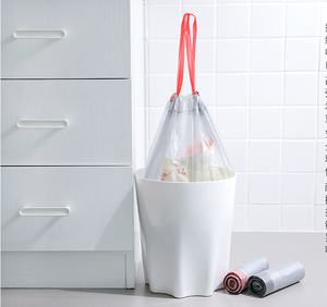 ถุงขยะแบบมีเชือกผูกพิมพ์โลโก้ตามสั่ง ผลิตโดยผู้ผลิต OEM - Product Image 3