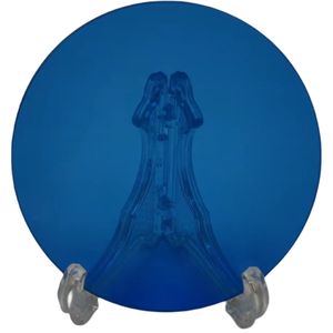 다양한 크기 IR 컷 시안 블루 광학 유리 필터 렌즈 21*1.5mm QB19 원형 직경 52mm 금속 프레임 포함 - Product Image 1