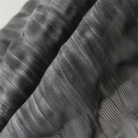 Échantillon Gratuit DSL – Tissu Crêpe Polyester Doux et Respirant à Rayures Tie-Dye Légèrement Élastique pour Robe Abaya Femme