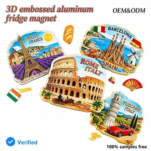 Aimant de réfrigérateur en aluminium 3D gaufré, monuments européens, 2x3 pouces, <span class=keywords><strong>Paris</strong></span>, Rome, Barcelone, souvenir pour la cuisine, le <span class=keywords><strong>bar</strong></span>, la décoration de la maison, cadeau - Product Image 1
