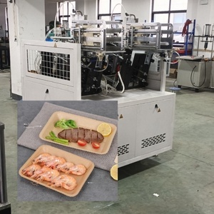 Machine de formage entièrement automatique pour boîtes à lunch jetables en papier kraft et plateaux carrés, pour barbecues et diverses applications de plateaux - Product Image 2