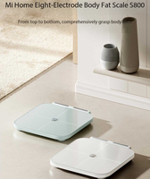 Balance connectée Mi Home S800 à huit électrodes pour la mesure de la graisse corporelle, blanche, articles pour la maison intelligente>>Produits pour la maison intelligente