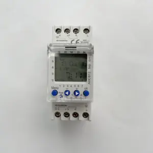 CE approval AHC812 Din Rail 2 channel daily weekly programmable digital Time Timer Switch AC 220V 16A