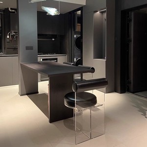 Minimalist Acrylic Suspended Transparent <b>Dining</b> <b>Table</b> Chair Italian <b>Stool</b> Island <b>Table</b> <b>Dining</b> Chair Vanity <b>Stool</b> Suspended Desig - Product Image 3