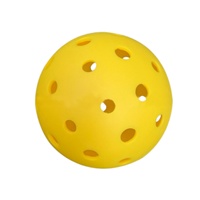 Vente directe usine – Balles de pickleball d'extérieur en PE à 40 trous, faible MOQ, vente en gros, balles de pickleball en plastique durables en deux parties pour le divertissement