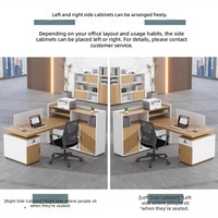 Poste de travail double pour personnel de bureau de niveau E0, ensemble chaise et bureau financier moderne pour deux personnes, table de direction et de supervision réglable