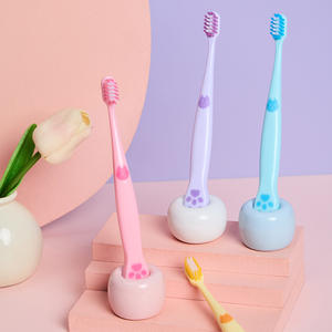 Sevimli köpek pençe şekli ile 2025 yeni varış çocuk diş fırçası yumuşak kıl çocuk diş fırçası üreticisi - Product Image 4